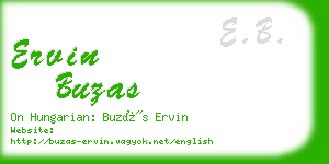 ervin buzas business card